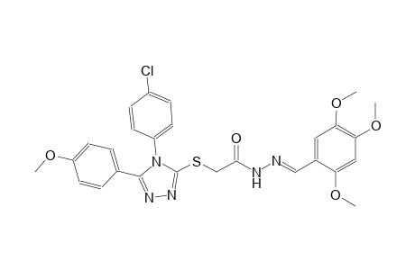 2-{[4-(4-chlorophenyl)-5-(4-methoxyphenyl)-4H-1,2,4-triazol-3-yl]sulfanyl}-N'-[(E)-(2,4,5-trimethoxyphenyl)methylidene]acetohydrazide