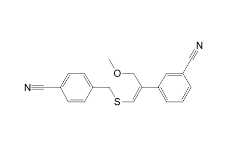 3-[(Z)-1-[(4-cyanophenyl)methylsulfanyl]-3-methoxy-prop-1-en-2-yl]benzenecarbonitrile