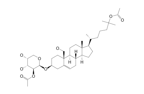 JUNCEELLOSIDE_G;2',25-O-DIACETYL-3-O-[BETA-D-ARABINOPYRANOSYLOXY]-CHOLEST-5-ENE-3-BETA,19,25-TRIOL