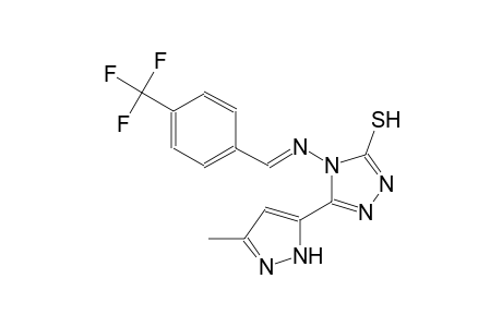 5-(3-methyl-1H-pyrazol-5-yl)-4-({(E)-[4-(trifluoromethyl)phenyl]methylidene}amino)-4H-1,2,4-triazole-3-thiol