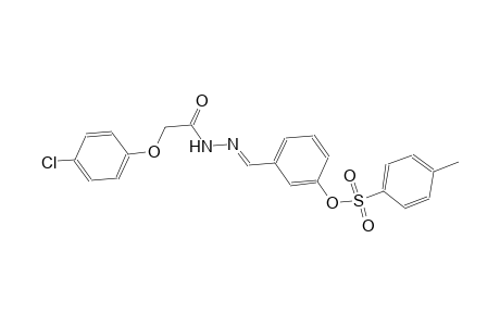 3-((E)-{2-[2-(4-chlorophenoxy)acetyl]hydrazono}methyl)phenyl 4-methylbenzenesulfonate