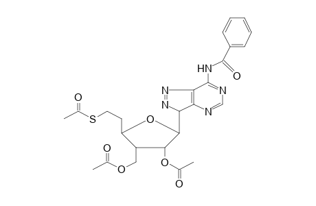 Acetic acid, 4-acetoxy-2-(2-acetylthioethyl)-5-(7-benzoylamino-3H-pyrazolo[4,3-d]pyrimidin-3-yl)tetrahydrofuran-3-ylmethyl ester