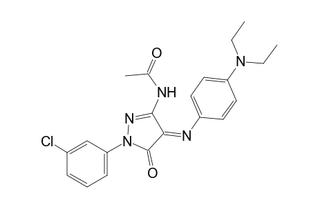 N-{1-(m-chlorophenyl)-4-[p-(diethylamino)phenylimino]-5-oxo-2-pyrazolin-3-yl}acetamide