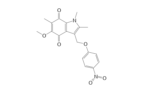 5-Methoxy-1,2,6-trimethyl-3-[(4-nitrophenoxy)methyl]indole-4,7-quinone