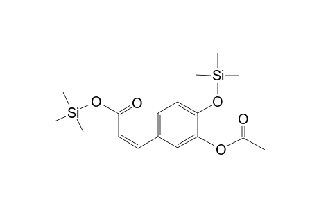 Caffeic acid <(Z)-3-acetoxy->, di-TMS