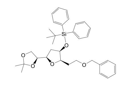 tert-Butyl-[(2R,3R,5R)-5-[(4S)-2,2-dimethyl-1,3-dioxolan-4-yl]-2-(2-phenylmethoxyethyl)oxolan-3-yl]oxy-diphenyl-silane