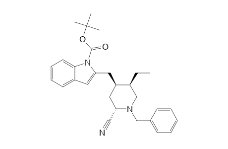 2-[(1-BENZYL-R-2-CYANO-T-5-ETHYL-T-4-PIPERIDYL)-METHYL]-1-(TERT.-BUTOXYCARBONYL)-INDOLE