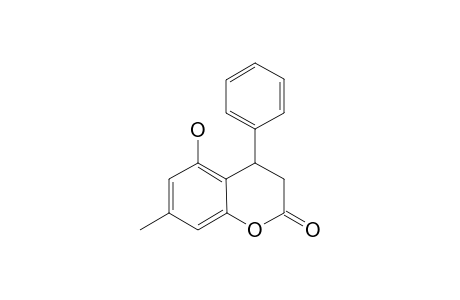 (+/-)-5-HYDROXY-7-METHYL-4-PHENYL-3,4-DIHYDROCOUMARIN
