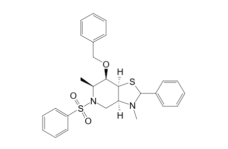 (3aS,6S,7R,7aS)-7-Benzyloxy-3,6-dimethyl-2-phenyl-5-(phenylsulfonyl)octahydro[1,3]thiazolo[4,5-c]pyridine