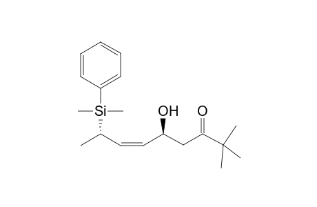 (Z,5S,8R)-8-[dimethyl(phenyl)silyl]-2,2-dimethyl-5-oxidanyl-non-6-en-3-one