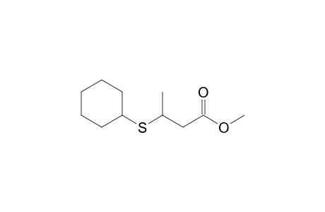 3-(cyclohexylthio)butanoic acid methyl ester