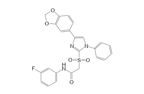 acetamide, 2-[[4-(1,3-benzodioxol-5-yl)-1-phenyl-1H-imidazol-2-yl]sulfonyl]-N-(3-fluorophenyl)-