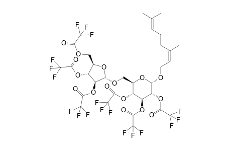 6-O-(.alpha.-L-arabinofuranosyl)-.beta.-neryl-D-glucopyranoside-hexakis(trifluoroacetyl)