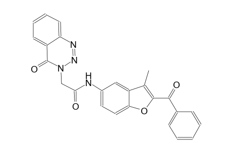 1,2,3-benzotriazine-3-acetamide, N-(2-benzoyl-3-methyl-5-benzofuranyl)-3,4-dihydro-4-oxo-