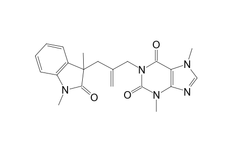 3,7-Dimethyl-1-[3-(1,3-dimethyl-2-oxo-2,3-dihydroindolyl)-2-methylenepropyl]-2,3,5,6-tetrahydropurine-2,6-dione