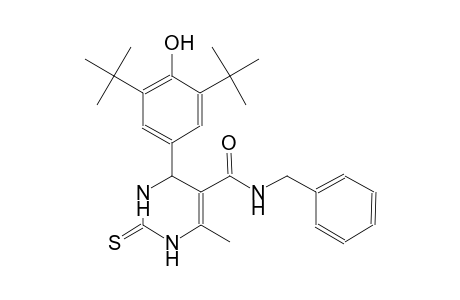 N-benzyl-4-(3,5-ditert-butyl-4-hydroxyphenyl)-6-methyl-2-thioxo-1,2,3,4-tetrahydro-5-pyrimidinecarboxamide