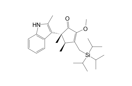 (4S,5R)-2-methoxy-4,5-dimethyl-5-(2-methyl-1H-indol-3-yl)-3-((triisopropylsilyl)methyl)cyclopent-2-enone