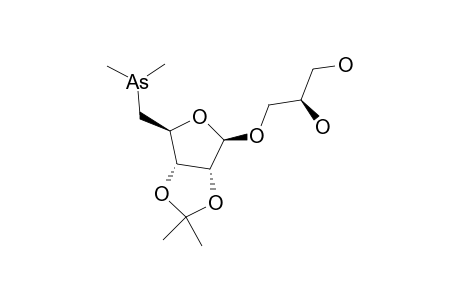 (R)-2,3-DIHYDROXYPROPYL-5-DEOXY-5-DIMETHYLARSINO-2,3-O-ISOPROPYLIDENE-BETA-D-RIBOSIDE