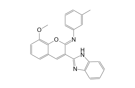 N-[(2Z)-3-(1H-benzimidazol-2-yl)-8-methoxy-2H-chromen-2-ylidene]-3-methylaniline