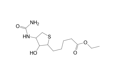 2-(4'-ethoxycarbonylbutyl)-3-hydroxy-4-ureidotetrahydrothiophene