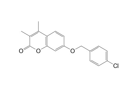 2H-1-Benzopyran-2-one, 7-[(4-chlorophenyl)methoxy]-3,4-dimethyl-
