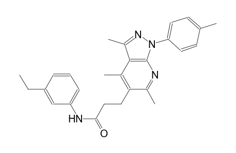 1H-pyrazolo[3,4-b]pyridine-5-propanamide, N-(3-ethylphenyl)-3,4,6-trimethyl-1-(4-methylphenyl)-