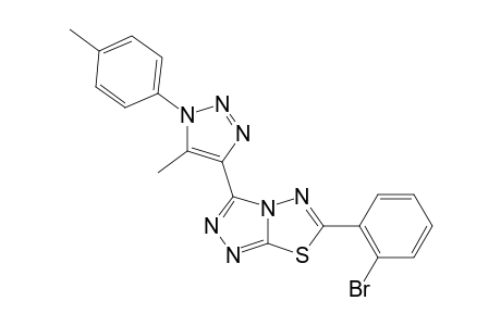 6-(2-bromophenyl)-3-[5-methyl-1-(4-methylphenyl)triazol-4-yl]-[1,2,4]triazolo[3,4-b][1,3,4]thiadiazole