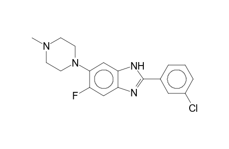 (1H)Benzimidazole, 5-fluoro-2-(3-chlorophenyl)-6-(4-methylpiperazin-1-yl)-