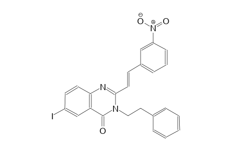 6-iodo-2-[(E)-2-(3-nitrophenyl)ethenyl]-3-(2-phenylethyl)-4(3H)-quinazolinone
