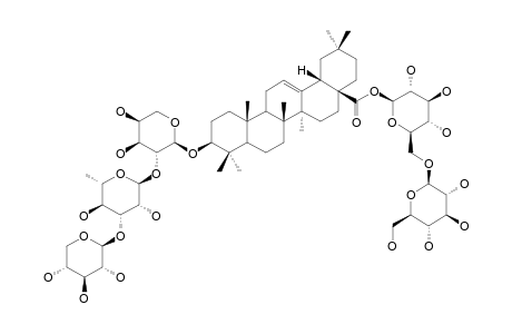 SCABIOSAPONIN-E;3-O-BETA-D-XYLOPYRANOSYL-(1->3)-ALPHA-L-RHAMNOPYRANOSYL-(1->2)-BETA-D-XYLOPYRANOSYLOLEANOLIC-ACID-28-O-BETA-D-GLUCOPYRANOSYL-(1->6)