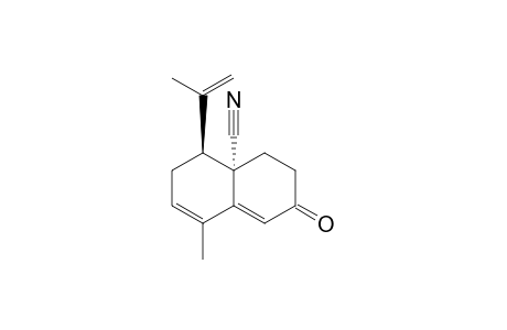 (4S,4aS)-1-methyl-4-(1-methylethenyl)-7-oxo-3,4,5,6-tetrahydronaphthalene-4a-carbonitrile