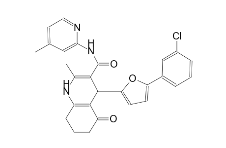 4-[5-(3-chlorophenyl)-2-furyl]-2-methyl-N-(4-methyl-2-pyridinyl)-5-oxo-1,4,5,6,7,8-hexahydro-3-quinolinecarboxamide