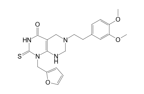 1-(2-furfuryl)-6-homoveratryl-2-thioxo-7,8-dihydro-5H-pyrimido[4,5-d]pyrimidin-4-one