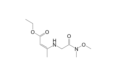 Ethyl 3-(1-(N-methoxy-N-methyl-carbamoyl)methylamino)crotonate