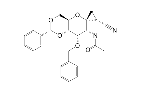 4-ACETAMIDO-3,7-ANHYDRO-5-O-BENZYL-6,8-O-BENZYLIDENE-2,4-DIDEOXY-2,3-C-METHYLENE-D-ERYTHRO-D-MANNO-OCTONITRILE