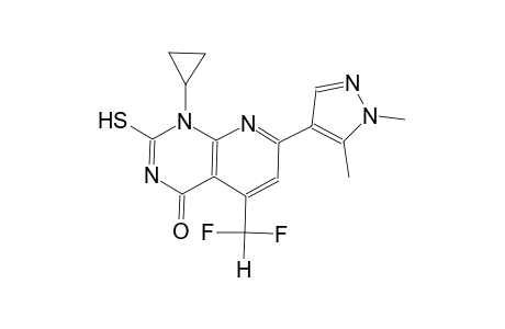 pyrido[2,3-d]pyrimidin-4(1H)-one, 1-cyclopropyl-5-(difluoromethyl)-7-(1,5-dimethyl-1H-pyrazol-4-yl)-2-mercapto-