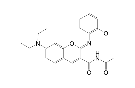 N-({(2Z)-7-(diethylamino)-2-[(2-methoxyphenyl)imino]-2H-chromen-3-yl}carbonyl)acetamide