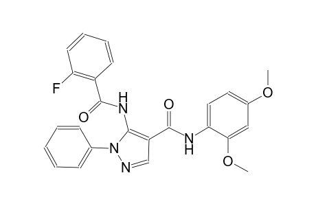1H-pyrazole-4-carboxamide, N-(2,4-dimethoxyphenyl)-5-[(2-fluorobenzoyl)amino]-1-phenyl-