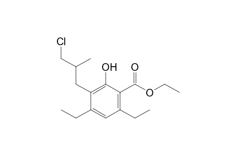 Ethyl 3-(3-chloro-2-methylpropyl)-4,6-diethyl-2-hydroxybenzoate