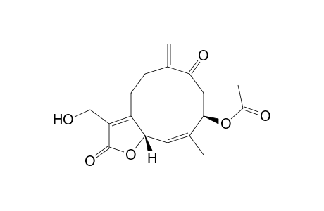 Cyclodeca[b]furan-2,7(4H,8H)-dione, 9-(acetyloxy)-5,6,9,11a-tetrahydro-3-(hydroxymethyl)-10-methyl-6-methylene-, [9R-(9R*,10E,11aS*)]-