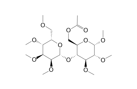 Methyl tetra-O-methyl-.beta.,L-gulopyranosyl(1-4)-6-O-acetyl-2,3-di-O-methyl-.alpha.,D-glucopyranoside