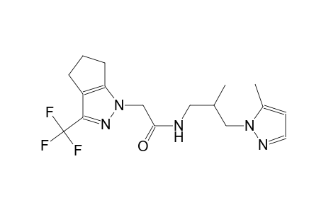 N-[2-methyl-3-(5-methyl-1H-pyrazol-1-yl)propyl]-2-(3-(trifluoromethyl)-5,6-dihydrocyclopenta[c]pyrazol-1(4H)-yl)acetamide