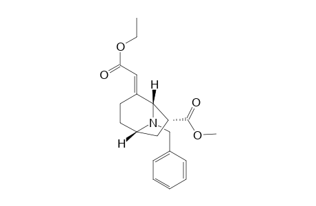 Ethyl (E,1RS,5RS,7SR)-(8-benzyl-7-(methoxycarbonyl)-8-aza-bicyclo[3.2.1]oct-2-ylidene)-acetate