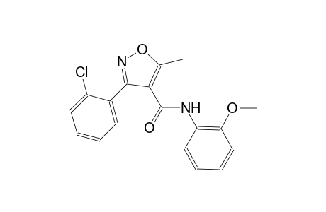 3-(2-chlorophenyl)-N-(2-methoxyphenyl)-5-methyl-4-isoxazolecarboxamide