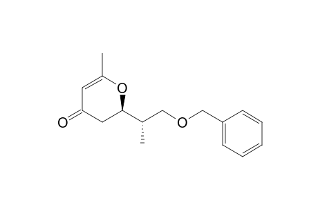(2R*,1'S*)-2-(2'-(Benzyloxy)-1'-methylethyl)-6-methyl-2,3-dihydro-4H-pyran-4-one