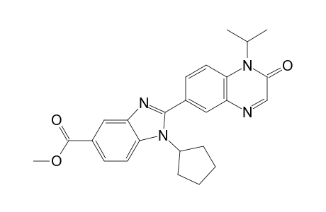 1-Cyclopentyl-2-(1-isopropyl-2-oxo-1,2-dihydro-quinoxalin-6-yl)-1H-benzoimidazole-5-carboxylic acid methyl ester