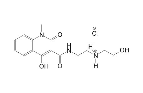 2-hydroxy-N-(2-{[(4-hydroxy-1-methyl-2-oxo-1,2-dihydro-3-quinolinyl)carbonyl]amino}ethyl)ethanaminium chloride