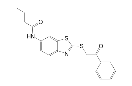 N-{2-[(2-oxo-2-phenylethyl)sulfanyl]-1,3-benzothiazol-6-yl}butanamide