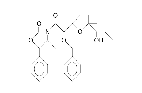 3-((2R-5-[1R-Hydroxy-propyl]-5S-methyl-tetrahydro-2S-furanyl)-1-oxo-2R-benzyloxyethyl)-4R-methyl-5R-phenyl-2-oxazolidino