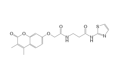 propanamide, 3-[[[(3,4-dimethyl-2-oxo-2H-1-benzopyran-7-yl)oxy]acetyl]amino]-N-(2-thiazolyl)-
